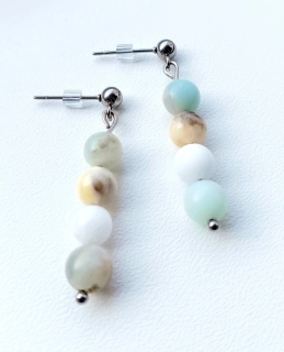 Náušnice z Jadeitu a Amazonitu