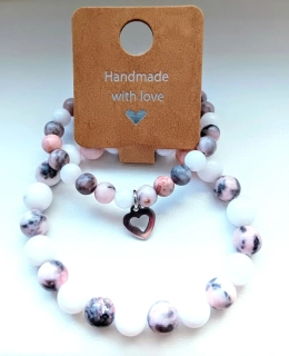 Sada dámských náramků - Jaspis zebra